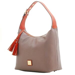 NWOT DOONEY & BOURKE PAIGE SAC PEBBLED LEATHER HOBO SHOULDER BAG WITH TASSELS